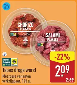 ALDI Tapas droge worst aanbieding