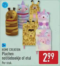 ALDI Home creation pluchen notitieboekje of etui aanbieding