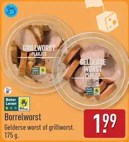 ALDI Borrelworst Gelderse worst of grillworst aanbieding