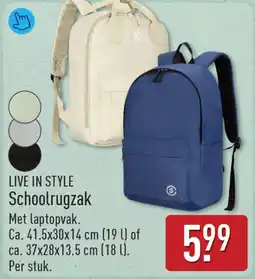 ALDI Live in style schoolrugzak aanbieding