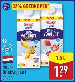 ALDI Milsani drinkyoghurt aanbieding