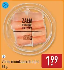 ALDI Zalm roomkaasrolletjes aanbieding