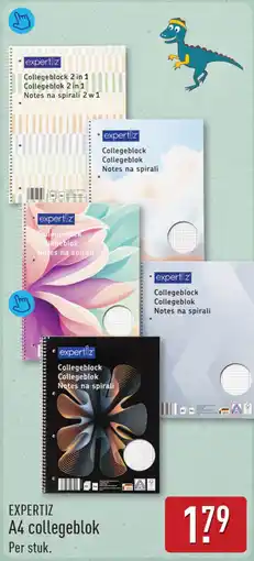 ALDI Expertiz a4 collegeblok aanbieding