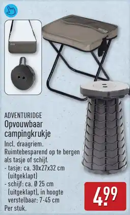 ALDI Adventuridge opvouwbaar campingkrukje aanbieding