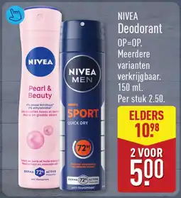 ALDI Nivea deodorant aanbieding