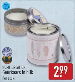 ALDI Home creation geurkaars in blik aanbieding