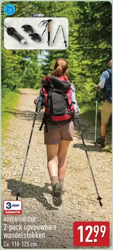 ALDI Adventuridge 2-pack opvouwbare wandelstokken aanbieding