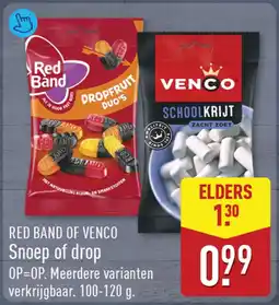 ALDI Red band of venco snoep of drop aanbieding