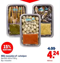 Makro BBQ Mosselen of Schelpen aanbieding