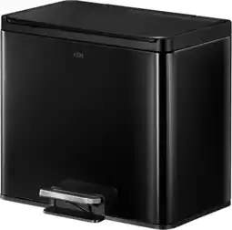 Bol.com EKO - Essential 2 Recycler pedaalemmer 20+9 liter - Steel Polypropylene - zwart - Prullenbak aanbieding