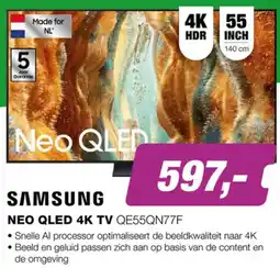 EP Samsung NEO QLED 4K TV QE55QN77F aanbieding