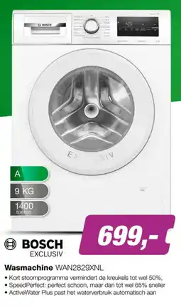 EP Bosch Exclusiv Wasmachine WAN2829XNL aanbieding