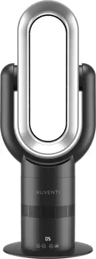 Bol.com Ruventi Air Pro - Luxe 2-in-1 ventilator - Verwarmen & Koelen - Zwart aanbieding