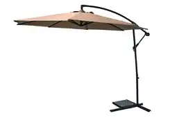 Bol.com SenS-Line - Menorca Parasol Taupe Ø300 Cm - Grijs aanbieding