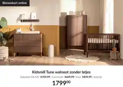 Babypark Kidsmill Tune walnoot zonder latjes aanbieding