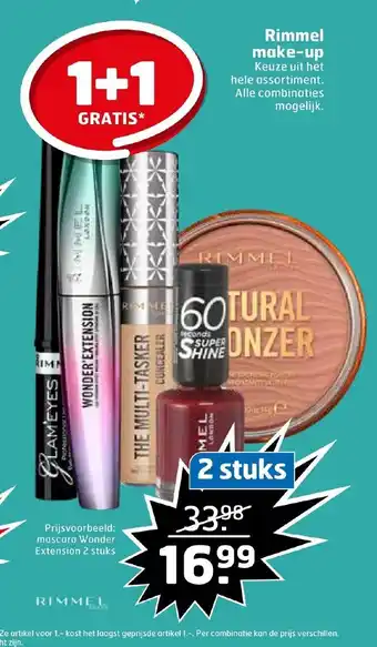 Trekpleister Rimmel make-up 2 stuks aanbieding