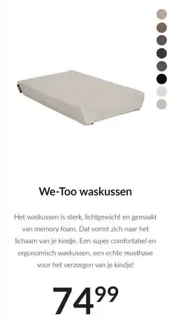 Babypark We-Too waskussen aanbieding