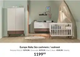 Babypark Europe Baby Sev cashmere/walnoot aanbieding