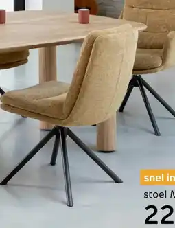 Henders & Hazel Mia, eetkamerstoel - draaibaar - graphiet frame - stof Livigno - bruin aanbieding