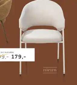 Xooon Noel, armstoel, incl. pocketvering, stof Sevilla creme, frame steelbrown - Okergeel aanbieding