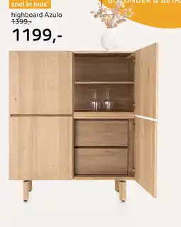 Henders & Hazel Azulo, highboard 120 cm - 4-deuren aanbieding