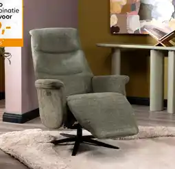 Happy@Home Twistello, relax-fauteuil - 2-motoren - aanpasbare hoofdsteun - stof Vada - beige aanbieding