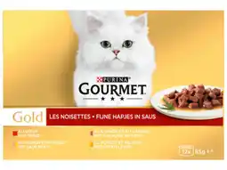 Hoogvliet Gourmet Gold Fijne Hapjes kattenvoer vis/vlees aanbieding