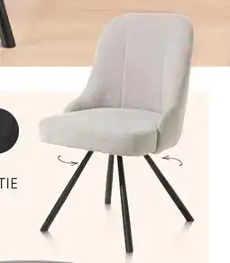Happy@Home Eva, eetkamerstoel - draaibaar - 4-poot - incl. pocketvering - stof Livigno - bruin aanbieding