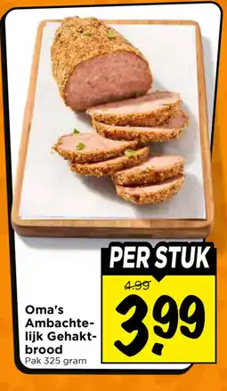 Vomar Voordeelmarkt Oma's Ambachtelijk Gehakt brood aanbieding