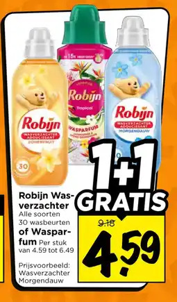 Vomar Voordeelmarkt Robijn Was verzachter of Waspar fum aanbieding