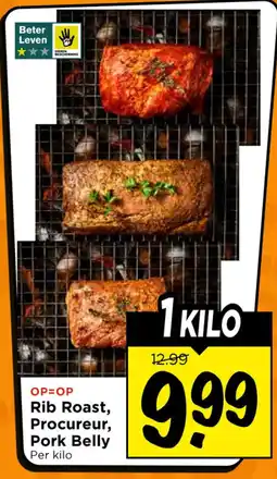 Vomar Voordeelmarkt Rib Roast, Procureur, Pork Belly aanbieding