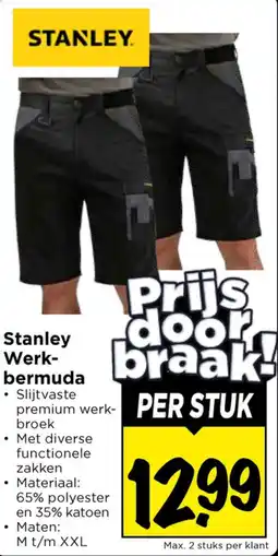 Vomar Voordeelmarkt Stanley Werk- bermuda aanbieding
