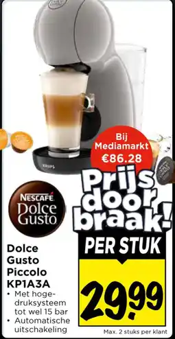 Vomar Voordeelmarkt Dolce Gusto Piccolo KPlA3A aanbieding