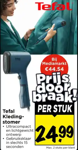 Vomar Voordeelmarkt Tefal Kleding- stomer aanbieding