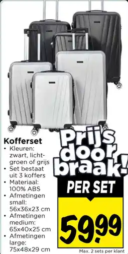 Vomar Voordeelmarkt Kofferset aanbieding
