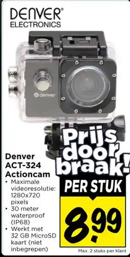 Vomar Voordeelmarkt Denver ACT-324 Actioncam aanbieding