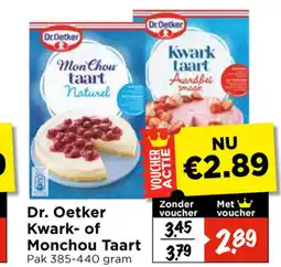 Vomar Voordeelmarkt Dr. Oetker Kwark of Monchou Taart aanbieding