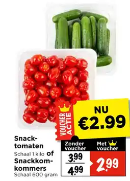 Vomar Voordeelmarkt Snack- tomaten of Snackkom- kommers aanbieding