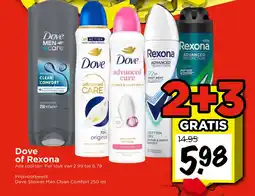 Vomar Voordeelmarkt Dove advanced CARE original of Rexona aanbieding