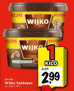 Vomar Voordeelmarkt Wijko Satésaus aanbieding