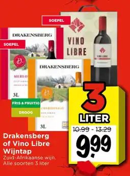 Vomar Voordeelmarkt Drakensberg of Vino Libre Wijntap aanbieding