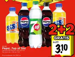 Vomar Voordeelmarkt Pepsi, 7up of Sisi aanbieding