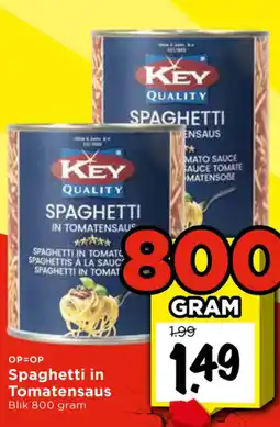 Vomar Voordeelmarkt Spaghetti in Tomatensaus aanbieding