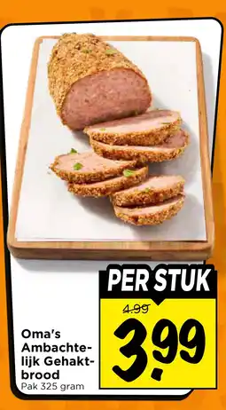 Vomar Voordeelmarkt Oma's Ambachte- lijk Gehakt- brood aanbieding