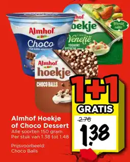 Vomar Voordeelmarkt Almhof Hoekje of Choco Dessert aanbieding