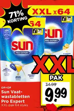 Vomar Voordeelmarkt Sun Vaat- wastabletten Pro Expert aanbieding