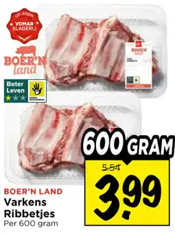 Vomar Voordeelmarkt Varkens Ribbetjes aanbieding