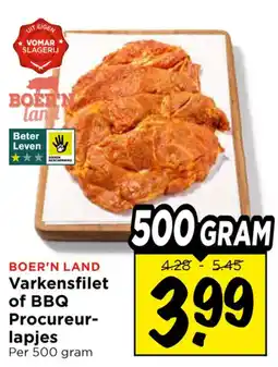 Vomar Voordeelmarkt Varkensfilet of BBQ Procureurlapjes aanbieding