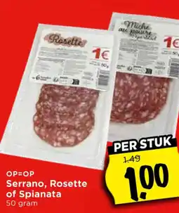 Vomar Voordeelmarkt Serrano, Rosette of Spianata aanbieding
