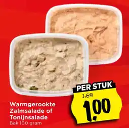Vomar Voordeelmarkt Warmgerookte Zalmsalade of Tonijnsalade aanbieding
